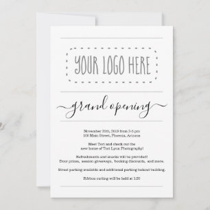 Einladung zur Eröffnung eines Geschäftes - Logo hi