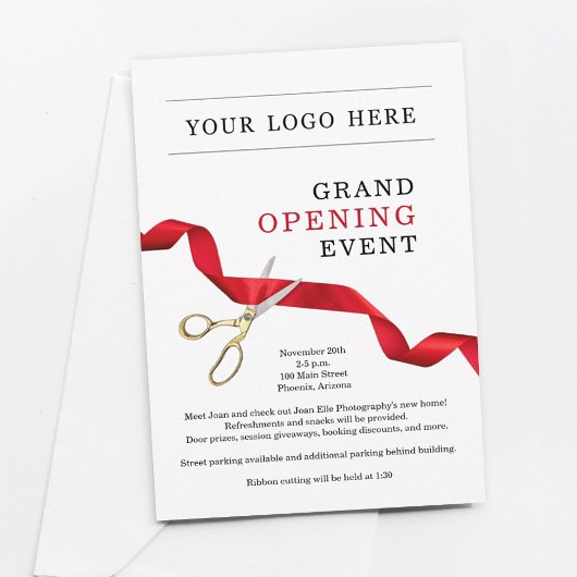 Einladung zur Eröffnung eines Geschäftes - Logo hi