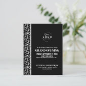 Einladung zur Eröffnung Ihres Logogeschäftes Postkarte (Stehend Vorderseite)