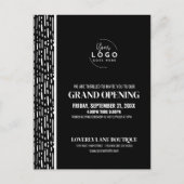 Einladung zur Eröffnung Ihres Logogeschäftes Postkarte (Vorderseite)