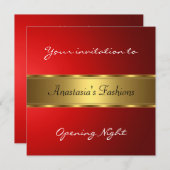Einladung zur Eröffnung Nacht Red Gold (Vorne/Hinten)