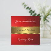 Einladung zur Eröffnung Nacht Red Gold (Stehend Vorderseite)