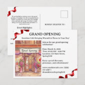 Einladung zur Eröffnung Postkarte (Vorne/Hinten)