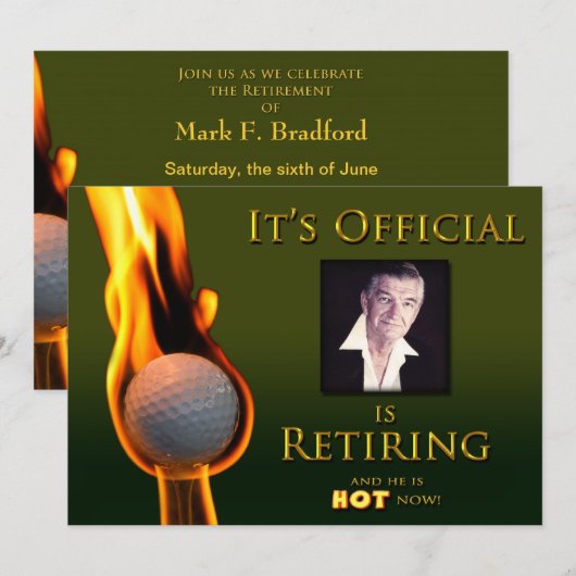 EINLADUNG ZUR ERSTATTUNG - GOLF - FOTO INSERT (Vorne/Hinten)