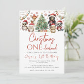 Einladung zur ersten Geburtstagsfeier der Weihnach (Stehend Vorderseite)