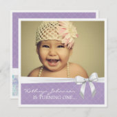 Einladung zur ersten Geburtstagspartei (Vorne/Hinten)