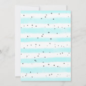 Einladung zur ersten Geburtstagspartei - Aquamarin (Rückseite)