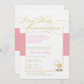 Einladung zur ersten Kommune für Mädchen - Rosa 5  (Vorne/Hinten)