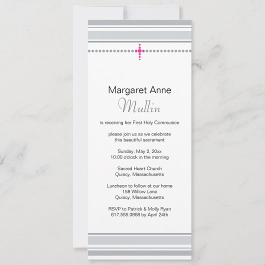 Einladung zur ersten Kommune in Graue und Rosa Kre (Vorderseite)