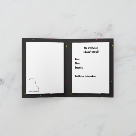 Einladung zur Erwägung von Black Piano (Innenseite)