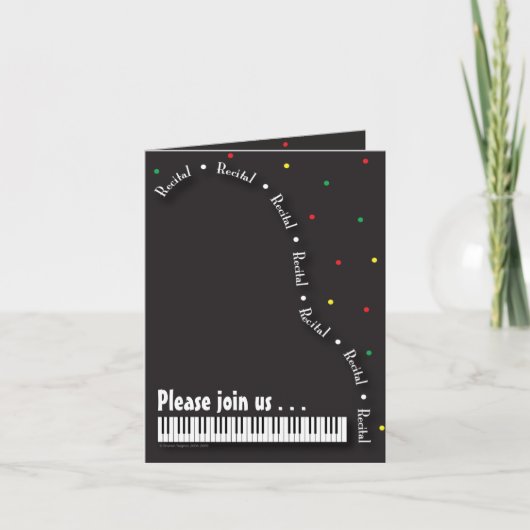 Einladung zur Erwägung von Black Piano (Vorderseite)