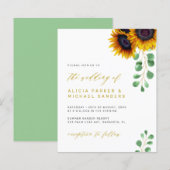 Einladung zur Eukalyptus-Hochzeit (Vorne/Hinten)