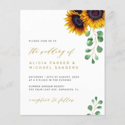 Einladung zur Eukalyptus-Hochzeit Flyer (Vorne)