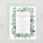 Einladung zur Eukalyptus Sage Graduation Party (Vorne/Hinten)