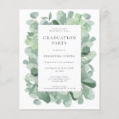Einladung zur Eukalyptus Sage Graduation Party (Vorderseite)