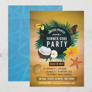 Einladung zur Exotic Tropical Beach Graduation Par