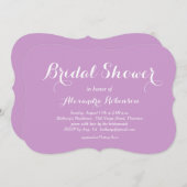 Einladung zur extravaganten Dusche (lila) (Vorne/Hinten)