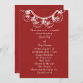 Einladung zur extravaganten Monogramm-Probe (rot) (Vorne/Hinten)