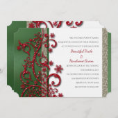 Einladung zur extravaganten Weihnachtsfeier in Rot (Vorne/Hinten)