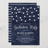 Einladung zur Fairy String Lights Graduation Party (Vorne/Hinten)