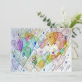 Einladung zur Farbe des Herzens in der Gemeinschaf (Stehend Vorderseite)