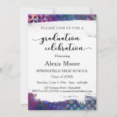 Einladung zur farbenfrohen, einzigartigen Graduier (Vorderseite)