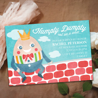 Einladung zur farbenfrohen Humpty Dumpty Baby Dusc