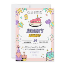 Einladung zur farbenprächtigen Geburtstagsparty