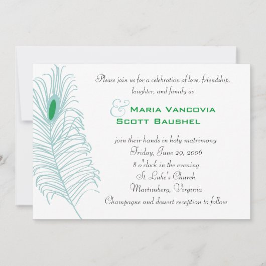 Einladung zur Federhochzeit (Vorderseite)