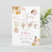 Einladung zur Feen-Geburtstagsfeier (Stehend Vorderseite)