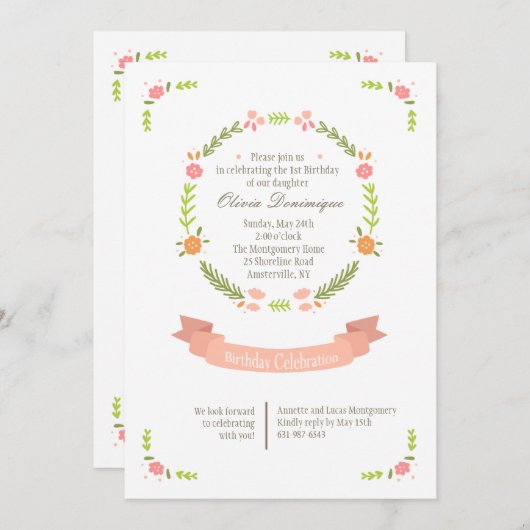 Einladung zur Feier (Vorne/Hinten)