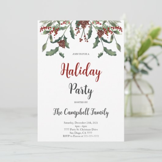 Einladung zur Feier (Stehend Vorderseite)