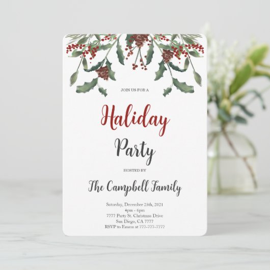 Einladung zur Feier (Stehend Vorderseite)