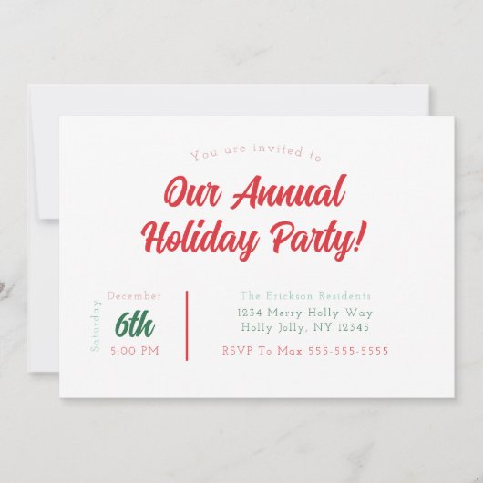 Einladung zur Feier (Vorderseite)