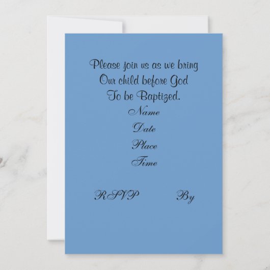 Einladung zur Feier (Rückseite)