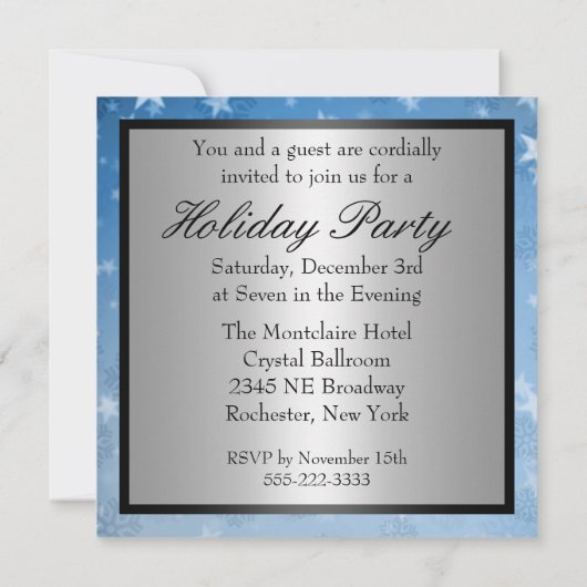 Einladung zur Feier (Rückseite)