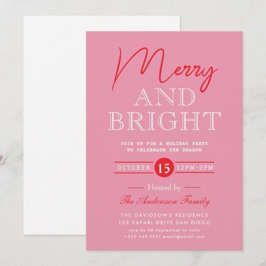 Einladung zur Feier (Vorne/Hinten)