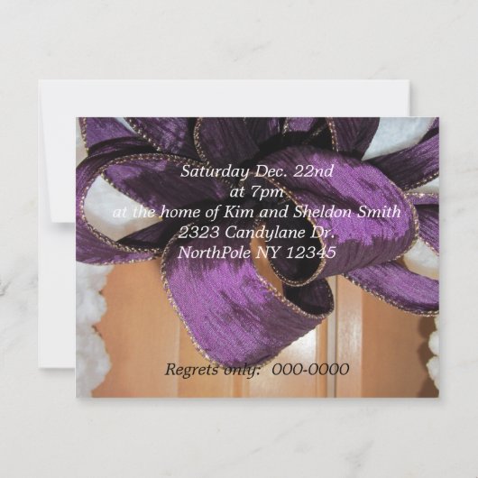 Einladung zur Feier (Rückseite)