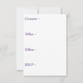 Einladung zur Feier (Rückseite)