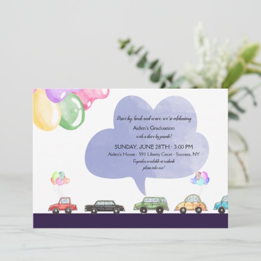 Einladung zur Feier (Stehend Vorderseite)