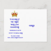 Einladung zur Feier der benutzerdefinierten Textze (Rückseite)