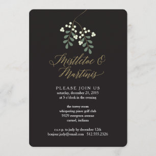 Einladung zur Feier der Mistletoe und Martinis