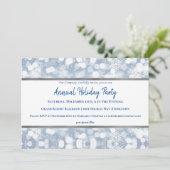 Einladung zur Feier der weißen Snowflakes (Stehend Vorderseite)