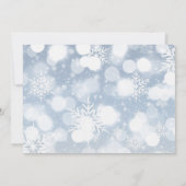 Einladung zur Feier der weißen Snowflakes (Rückseite)