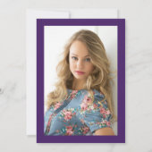 Einladung zur Feier des lila Abschlusses mit elega (Rückseite)