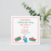 Einladung zur Feier, Geschenkbörse Spaß drucken (Stehend Vorderseite)