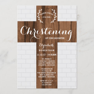 Einladung zur Feier, Kreuz, Taufen Dedication
