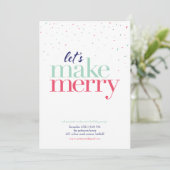Einladung zur Feier *Lass uns Merry machen* (Stehend Vorderseite)
