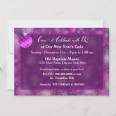 Einladung zur Feier - Lila Ornamente (Rückseite)