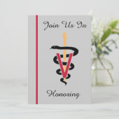 Einladung zur Feier über die tierärztliche Versorg (Stehend Vorderseite)